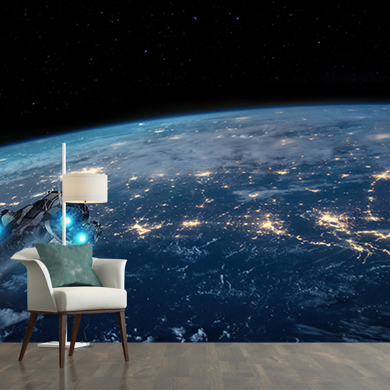 Mural Photography Stain Resistant Wallpaper Planets Living Room Wall Mural