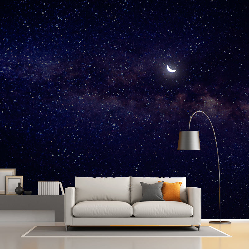 Mildew Resistant Wall Cosmic Galaxy Wallpaper Sleeping Room Wall Mural