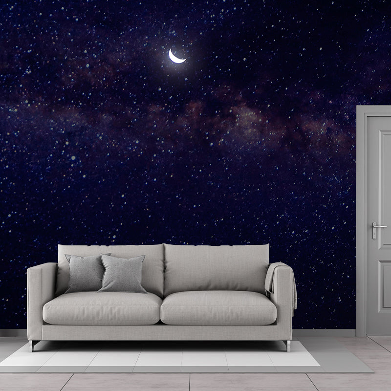 Mildew Resistant Wall Cosmic Galaxy Wallpaper Sleeping Room Wall Mural