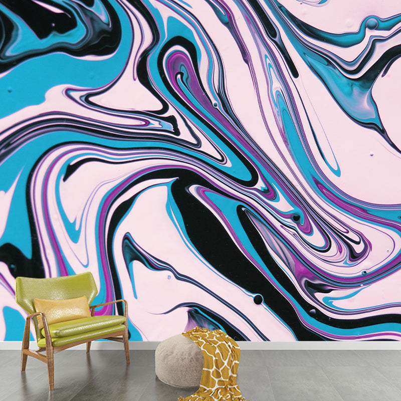 Abstract Print Mural Mildew Resistant Wall Pattern Wallpaper Study Room Wall Mural