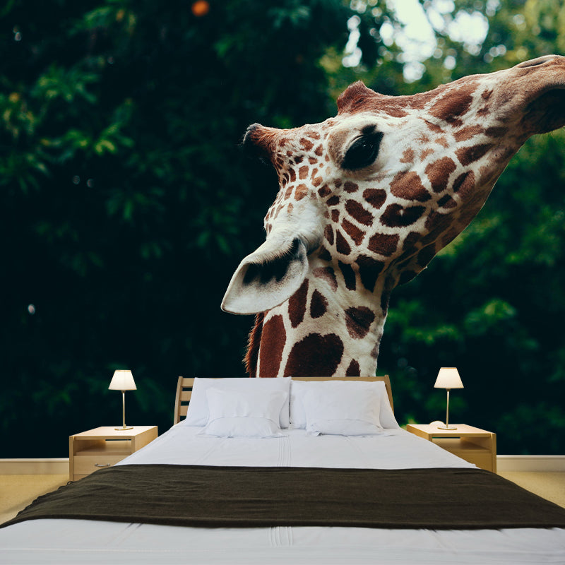 Giraffe Print Mildew Resistant Wall Mural Wild Animal Wallpaper Wall Murals for Home