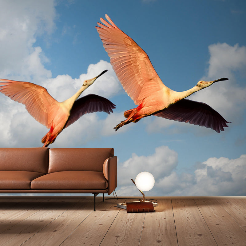 Bird Mildew Resistant Wall Mural Wild Animal Wallpaper Sitting Room Wall Mural