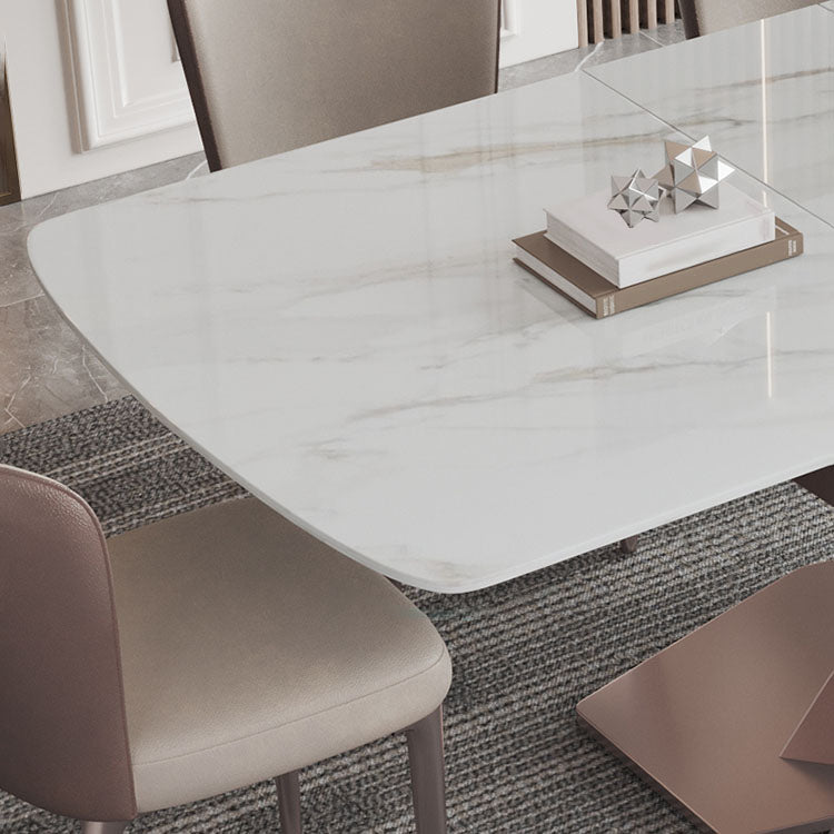 Luxury 1/4/5/6/7 Pièces Ensemble de dinet avec table rectangle et chaises arrière solides meubles