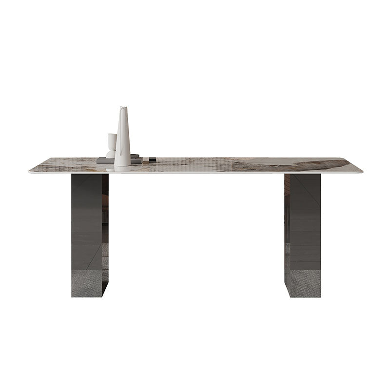 1/2/5/6/7 Pièces Glamour Garning Ensemble avec Double Piedstal Table et chaises en cuir