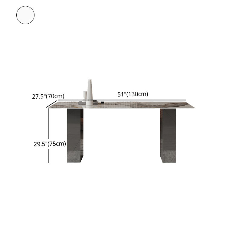 1/2/5/6/7 Pièces Glamour Garning Ensemble avec Double Piedstal Table et chaises en cuir