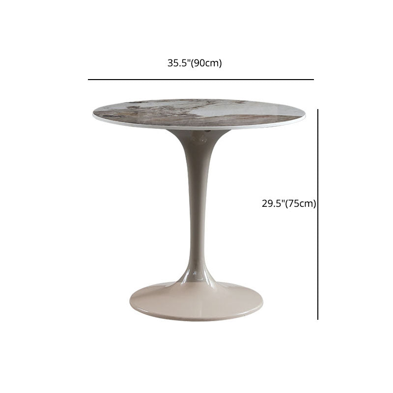 Modern 1/2/3/4 stukken Dinerset rond witte eettafel ingesteld voor thuisgebruik