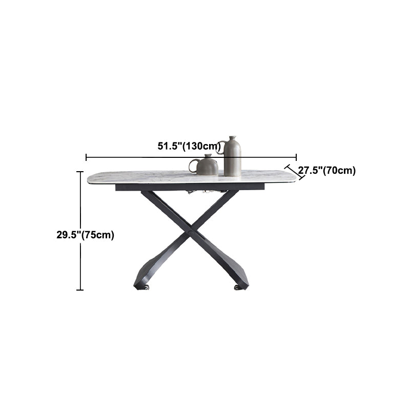 Moderno 1/4/5/7 Piezas Conjunto de comedor Rectángulo Rectáneo de la mesa de comedor de piedra sinterizada
