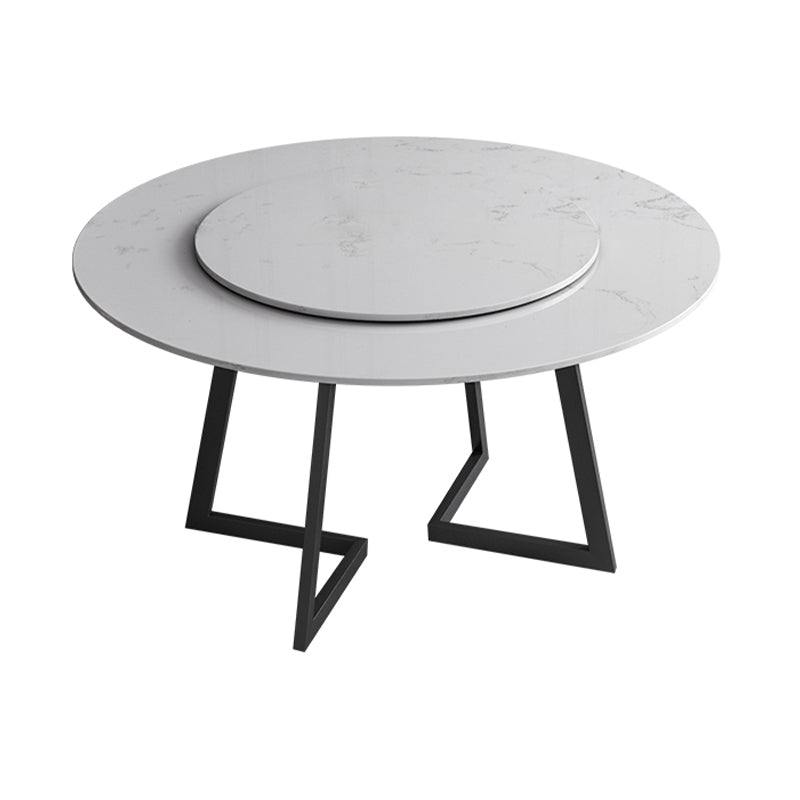 1/4/5/7 PCS Metal Glam Glam Dining Room Set avec table ronde et chaises