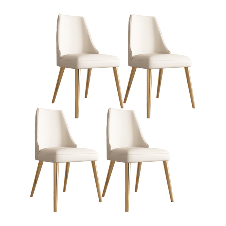 Noordse 1/4/5/7 stukken Dinerset rechthoekige stenen tafel en witte stoelen eetgelegenheden set