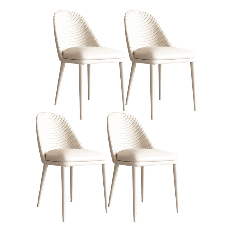 Noordse 1/4/5/7 stukken Dinerset rechthoekige stenen tafel en witte stoelen eetgelegenheden set