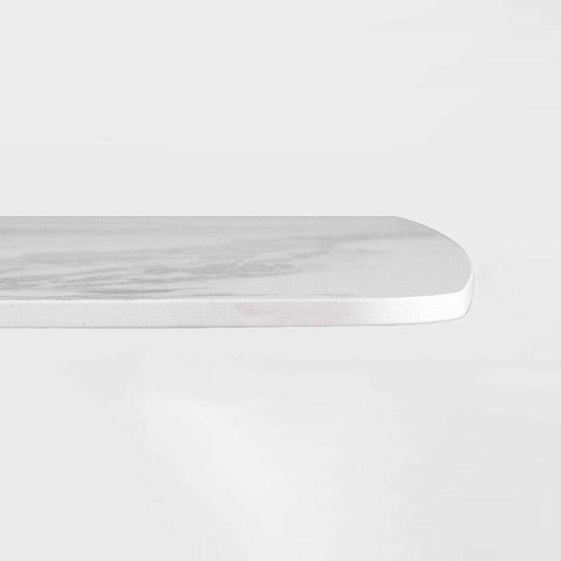 Noordse 1/4/5/7 stukken Dinerset rechthoekige stenen tafel en witte stoelen eetgelegenheden set