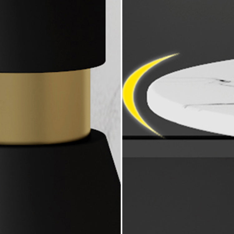 Glam 1/2/5 pièces engendrée ronde Ensemble de table à manger en pierre fritté pour restaurant