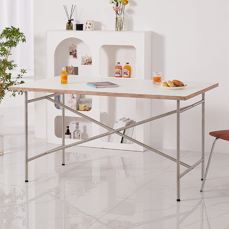 Modern Wood Rectangle Dining Table Standard Kitchen Dining Table with 4 Legs