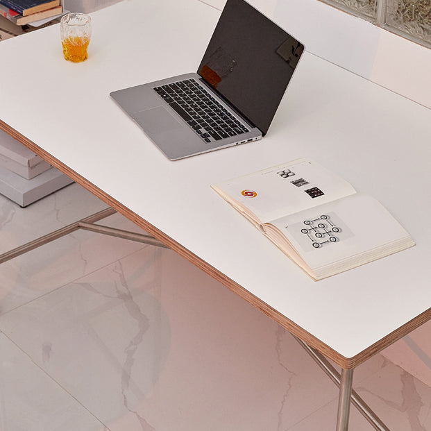 Modern Wood Rectangle Dining Table Standard Kitchen Dining Table with 4 Legs