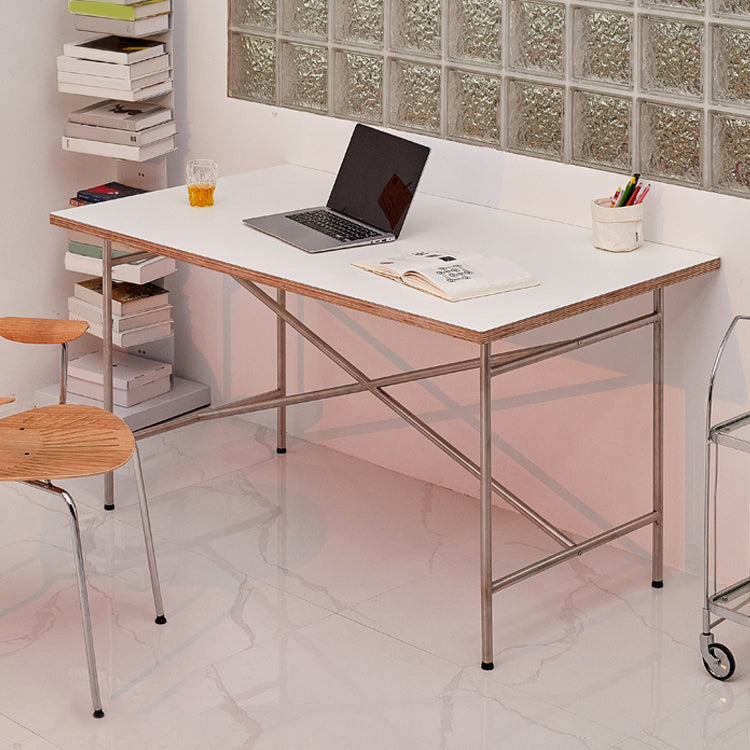 Modern Wood Rectangle Dining Table Standard Kitchen Dining Table with 4 Legs