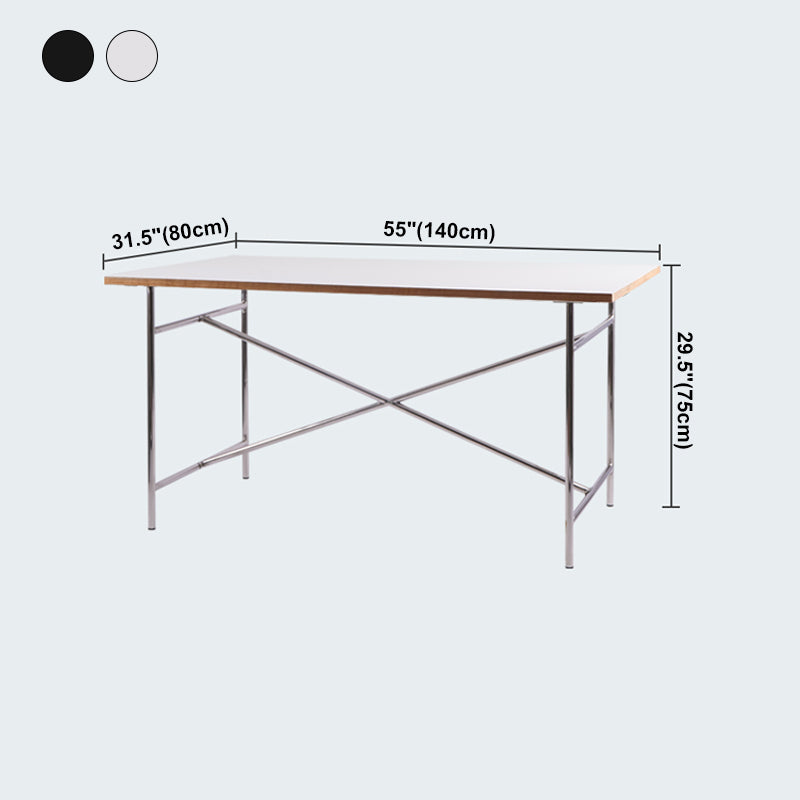 Modern Wood Rectangle Dining Table Standard Kitchen Dining Table with 4 Legs