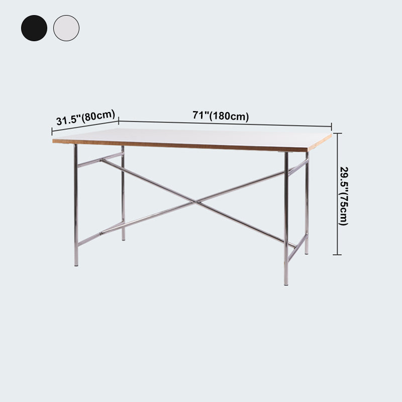 Modern Wood Rectangle Dining Table Standard Kitchen Dining Table with 4 Legs