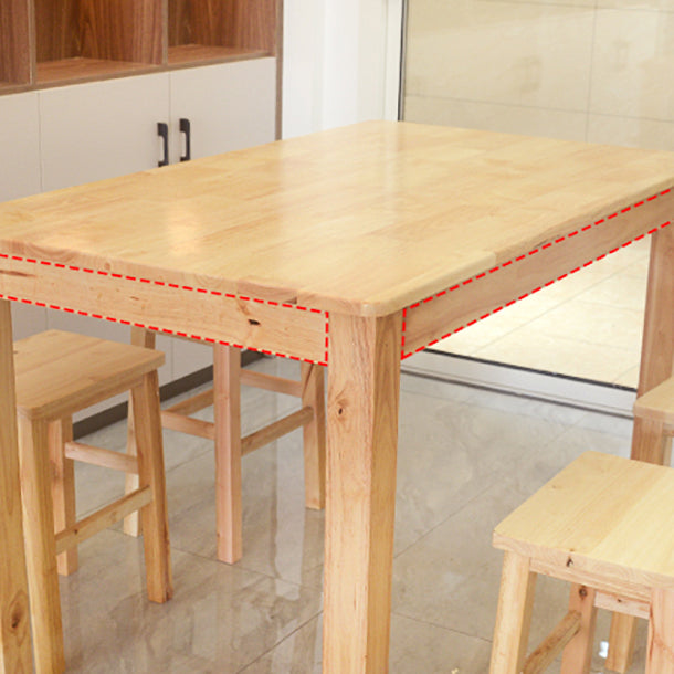 Industrial Solid Wood Dining Table Kitchen Standard Dining Table with 4 Legs