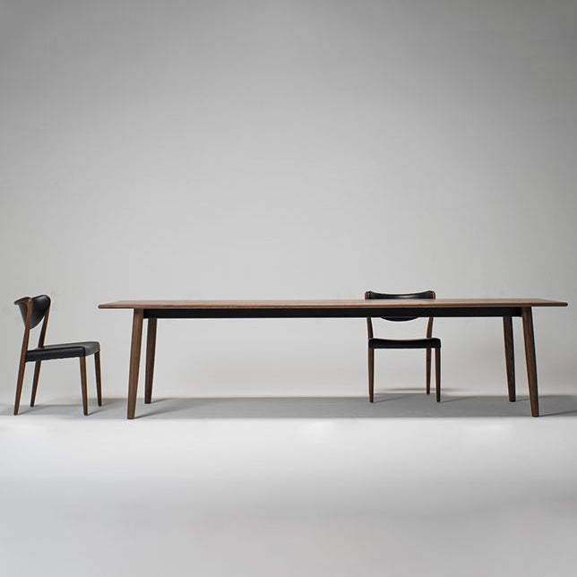 Rectangle Modern Dining Table Solid Wood Fixed Table for Restaurant