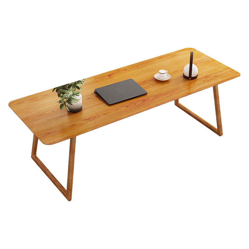 Rectangle Industrial Dining Table Solid Wood Fixed Table for Kitchen