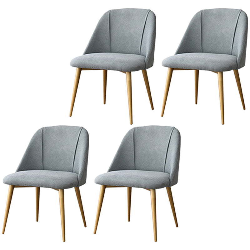 Sillas de comedor sin brazos contemporáneas de metal Silla mate Parsons de tela para Brasserie