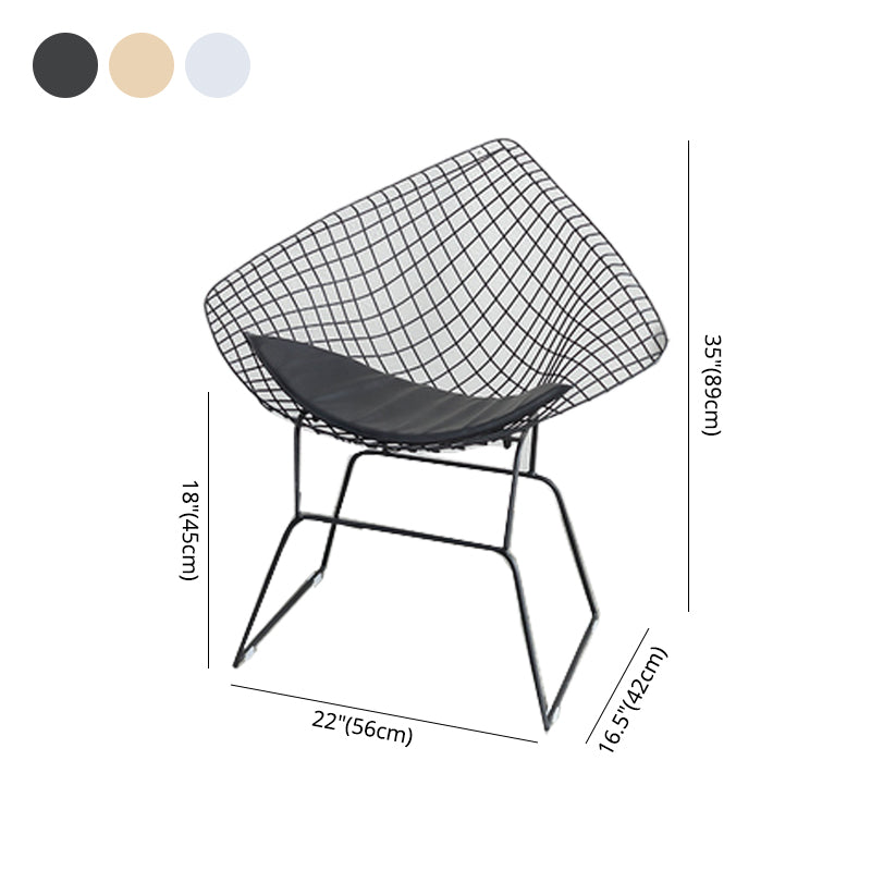 Noordse stijl eetkamerstoel zonder armloze stoelen voor keuken met metalen benen