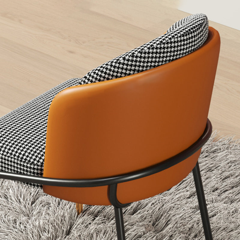 Sillas de comedor estilo Glam, sillas sin brazos para cocina con patas de metal