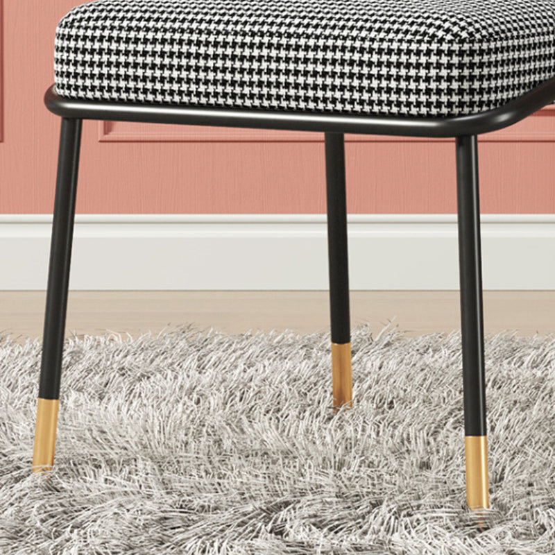 Sillas de comedor estilo Glam, sillas sin brazos para cocina con patas de metal