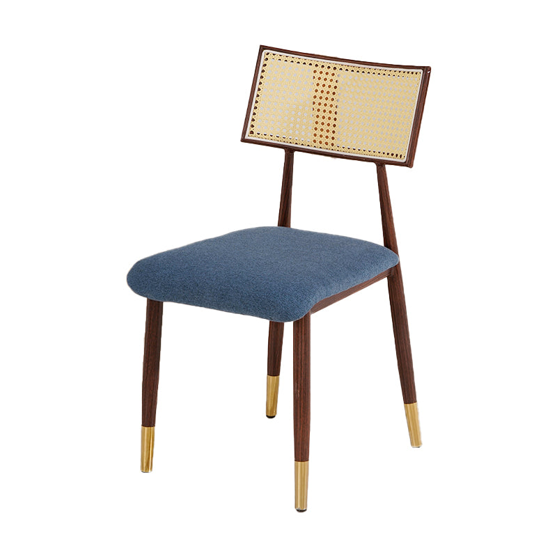 Nordic Style Dining Chairs Open Back Armless Chair for Kitchen with Metal Legs