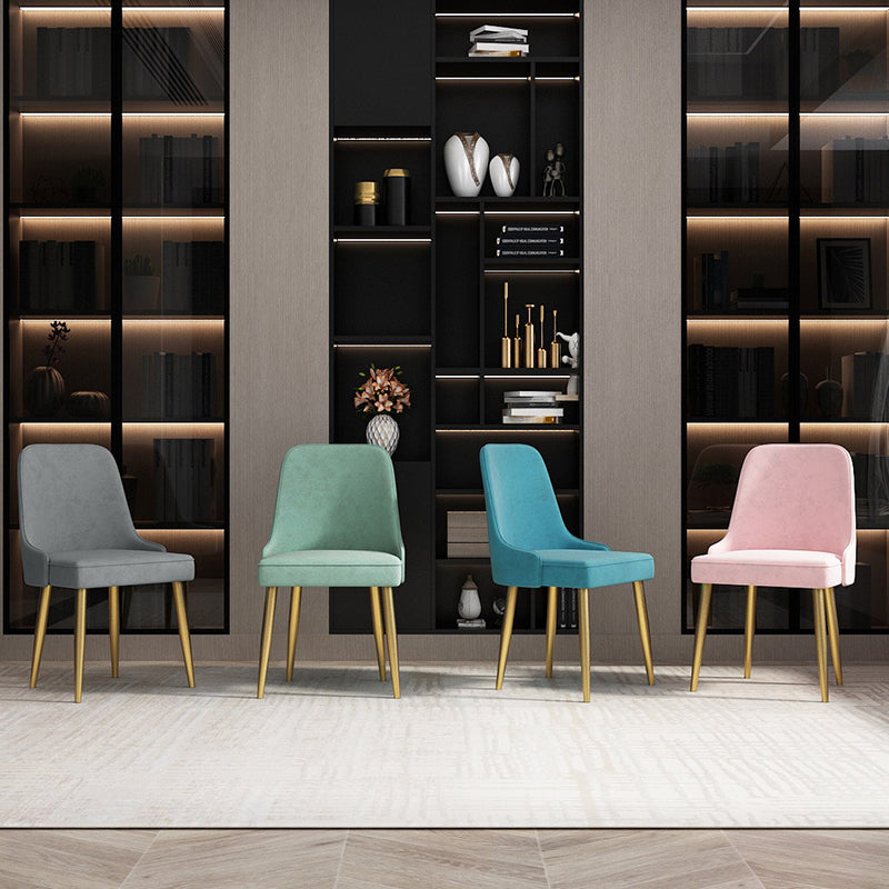Sedie da pranzo in stile glam da cucina sedia a bracciole con gambe metalliche