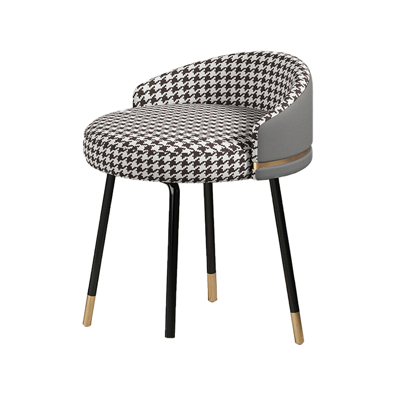 Eigentijdse stijl eetstoelen armloze stoel voor keuken met metalen benen