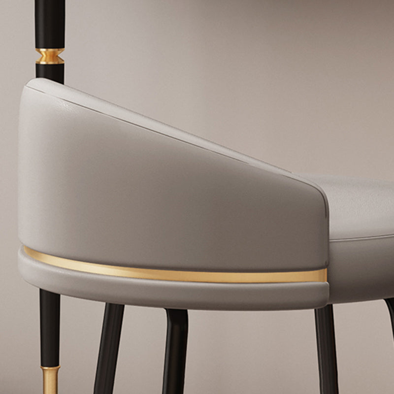Eigentijdse stijl eetstoelen armloze stoel voor keuken met metalen benen