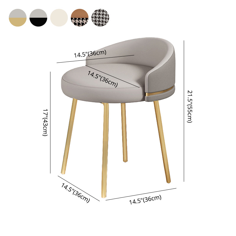 Eigentijdse stijl eetstoelen armloze stoel voor keuken met metalen benen