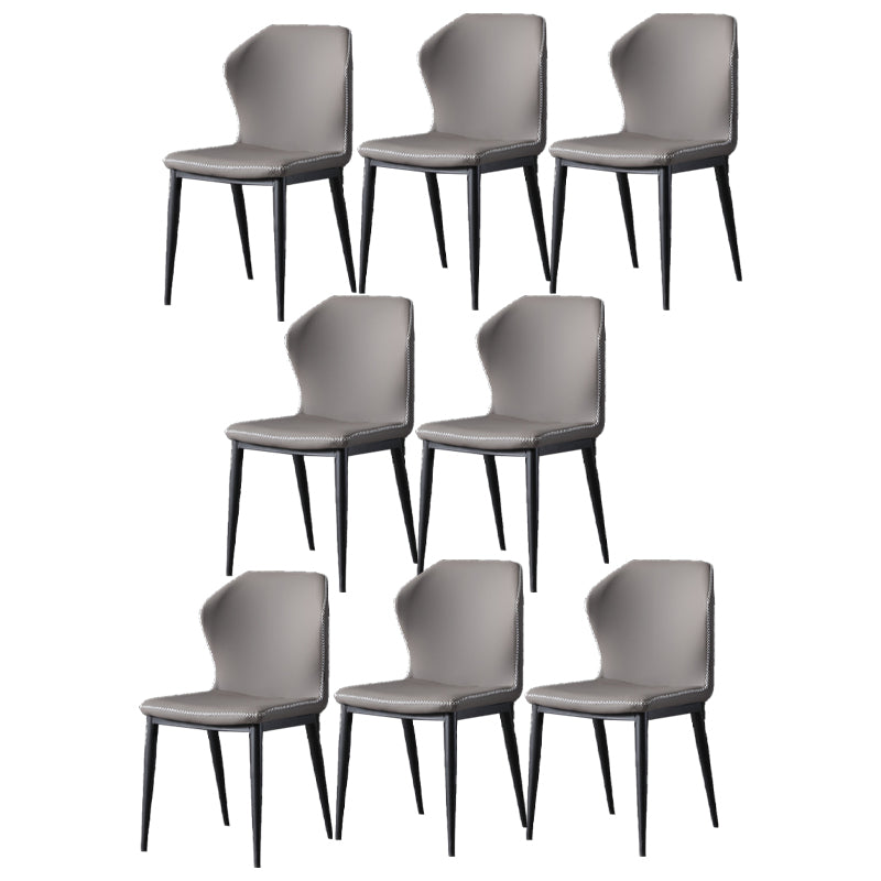 Sillas de comedor sin brazos industriales de cuero PU para cocina