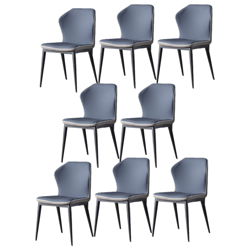 Sillas de comedor sin brazos industriales de cuero PU para cocina