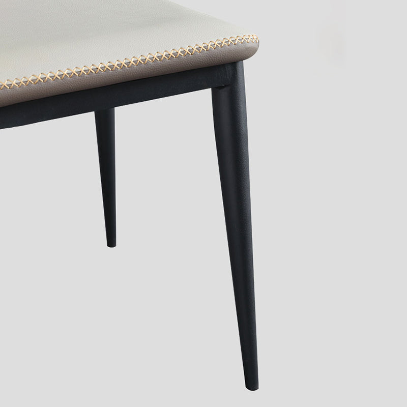 Sillas de comedor sin brazos industriales de cuero PU para cocina