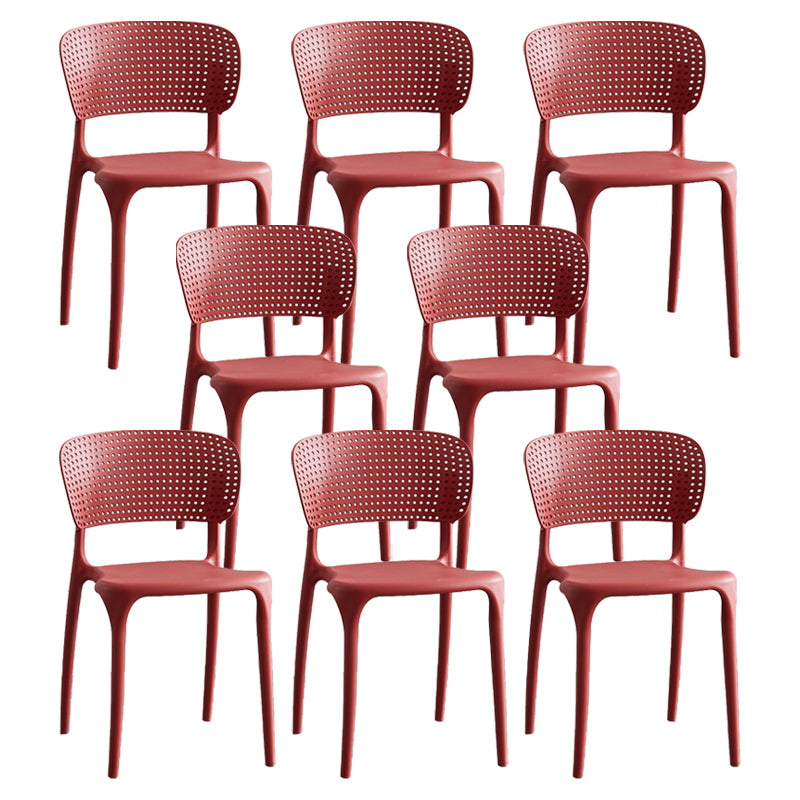 Sedia laterale moderna in plastica per interni in plastica aperta sedia da pranzo