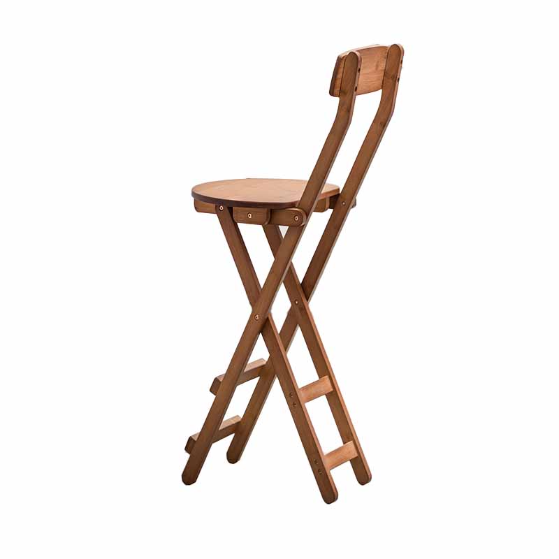 Minimalismus-Barhocker mit Holzrückenlehne für den Innenbereich, zusammenklappbare Thekenhocker, 1 Stück