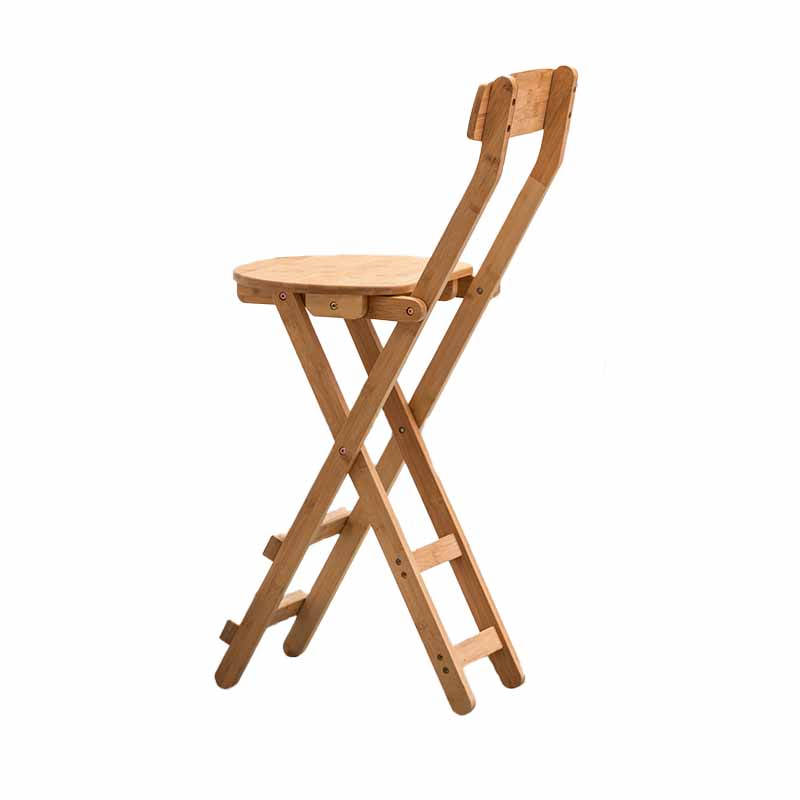 Minimalismus-Barhocker mit Holzrückenlehne für den Innenbereich, zusammenklappbare Thekenhocker, 1 Stück