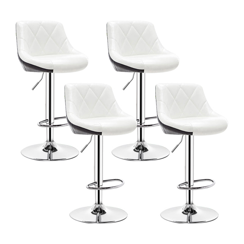 Taburete de murciélago de cuero moderno para interiores, taburete ajustable con respaldo y altura para mostrador