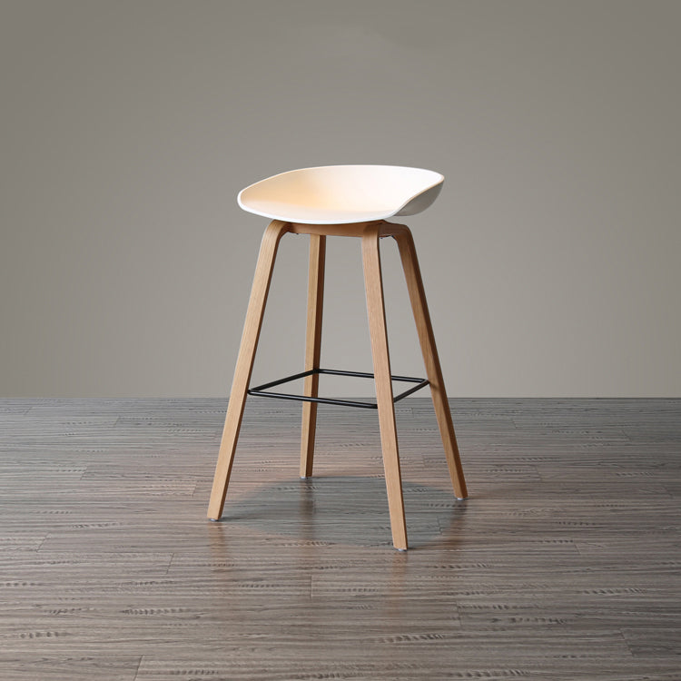 Sgabello da bar per interni con sgabello in legno massiccio contemporaneo con corda per cucina