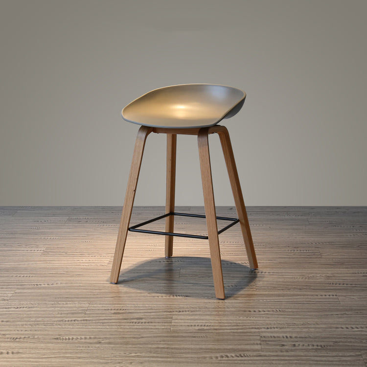 Sgabello da bar per interni con sgabello in legno massiccio contemporaneo con corda per cucina