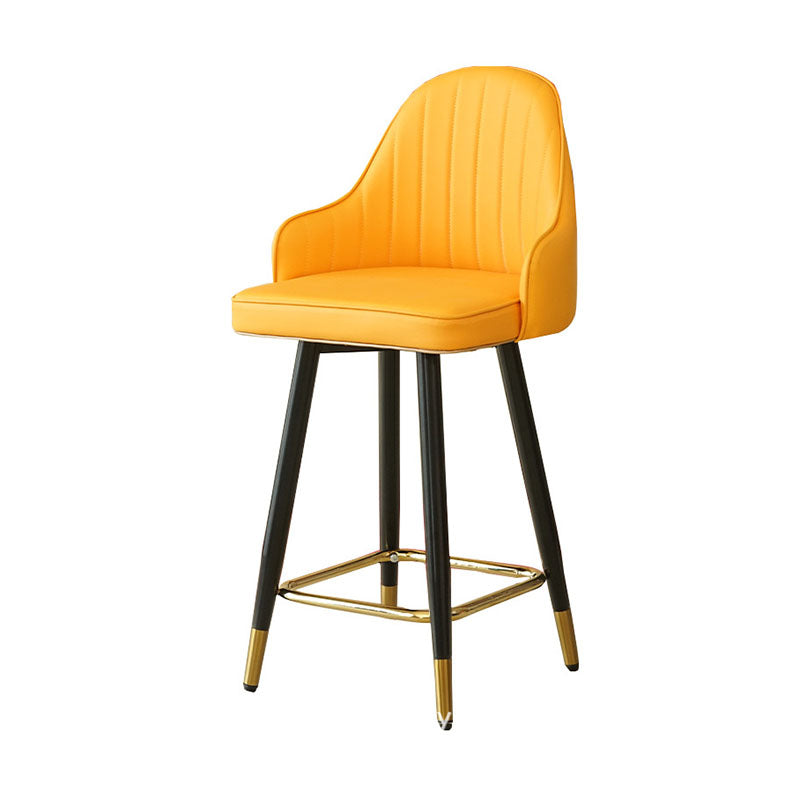 Barhocker im nordischen Stil mit PU-Ledersitzen, Thekenhocker, 2er-Set
