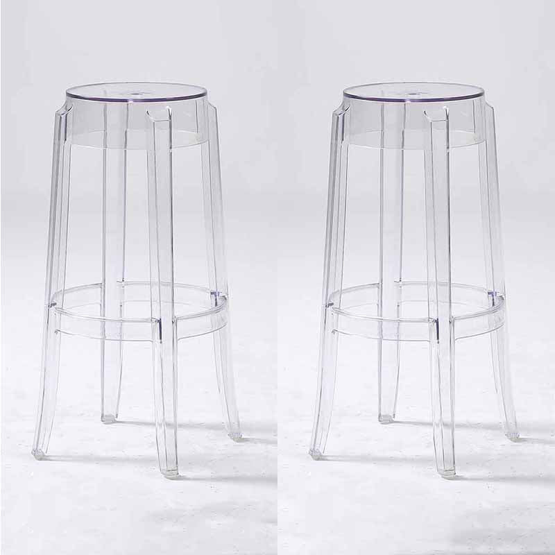Nordic Simple Stapelbarer Thekenhocker 30-Zoll-Höhenlosen-Innen-Barhocker, 2-Set von 2