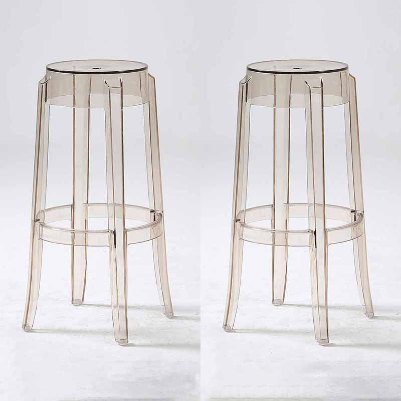 Nordic Simple Stapelbarer Thekenhocker 30-Zoll-Höhenlosen-Innen-Barhocker, 2-Set von 2