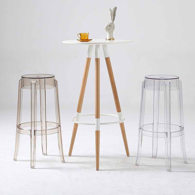 Nordic Simple Stapelbarer Thekenhocker 30-Zoll-Höhenlosen-Innen-Barhocker, 2-Set von 2