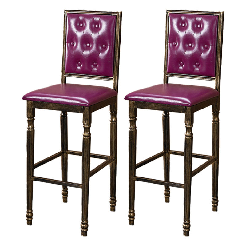 Distressed Bronze 29.5" H Barstool Industrial Indoor Tall Stool with Square Seat