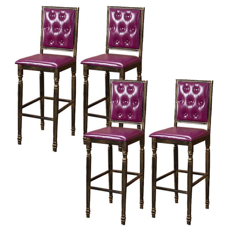 Distressed Bronze 29.5" H Barstool Industrial Indoor Tall Stool with Square Seat