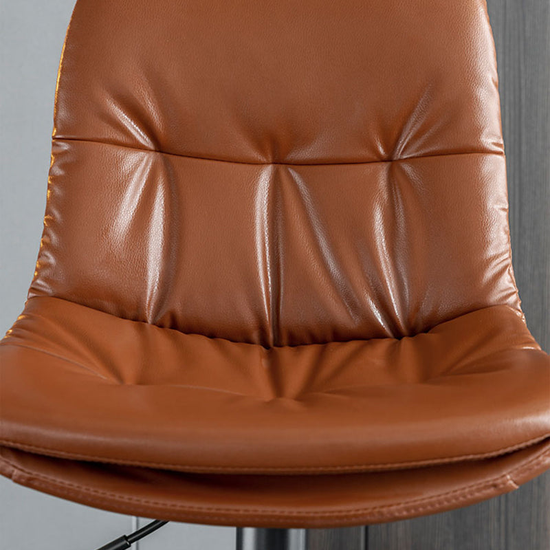 Taburete de barra giratorio ajustable de metal nórdico taburete alto con asiento de cuero