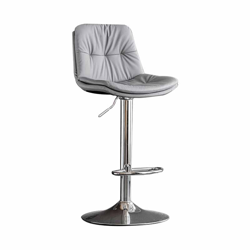 Taburete de barra giratorio ajustable de metal nórdico taburete alto con asiento de cuero